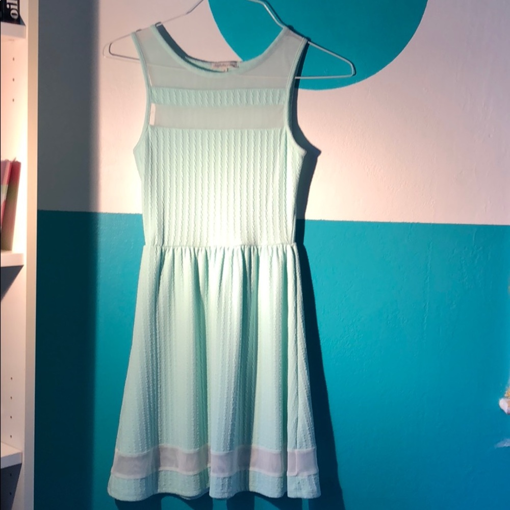 Mint blue babydoll dress